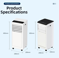 Climatiseur mobile à fréquence fixe 7000 BTU pour pièces de 300 à 400 pieds carrés, hôtel, maison