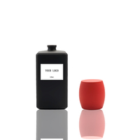 Factory Direct 100ml Bouteilles de parfum vides en verre carré de qualité supérieure Noir mat avec bouchon en bois
