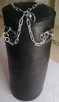 Sac de frappe en cuir noir épais de 180 cm avec impression de logo personnalisé pour Muay Thai et Kick Boxing