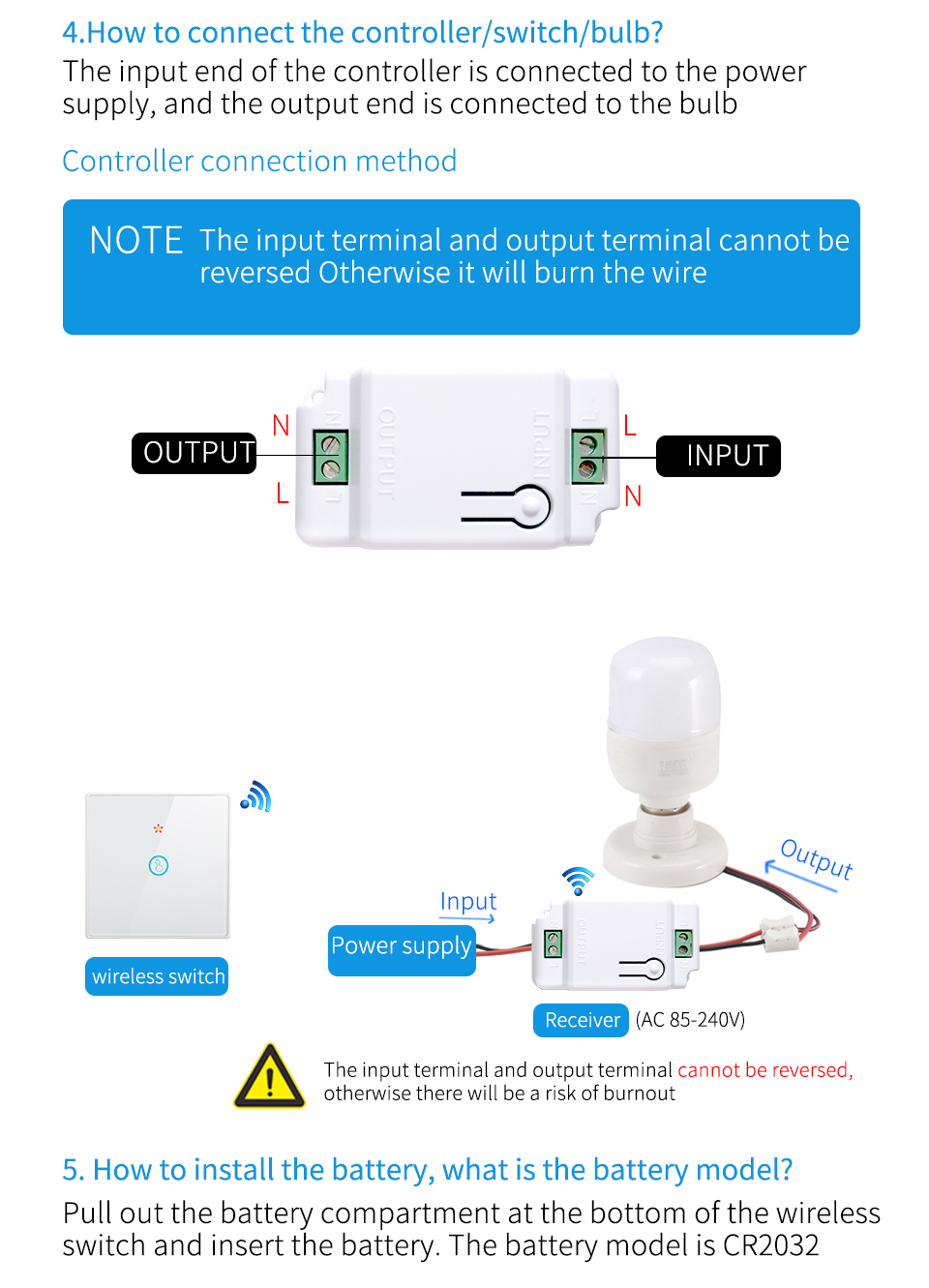Wireless Touch Wall Switches Sets RF433 1gang Luxury Glass Panel Remote Control Switch