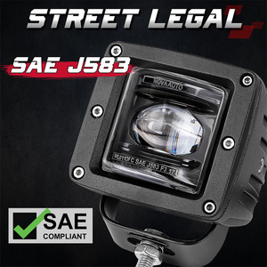 ไฟตัดหมอก LED SAE ขนาด 3 นิ้ว 20 วัตต์ ได้รับการรับรองมาตรฐาน SAE J583 สำหรับใช้งานบนท้องถนน สีขาวหรือสีเหลือง - Product Image 2