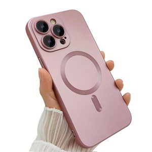 Coque de téléphone en TPU souple givrée de luxe, plaquée, magnétique, brillante, métallique pour femmes, pour téléphone 16 15 14 Pro Max - Product Image 1