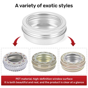 1g 2g 3g 5g 10g Small Round Clear Window Red Metal Food Grade Saffron Tin Box for Candy & Chocolate Packaging - Product Image 3