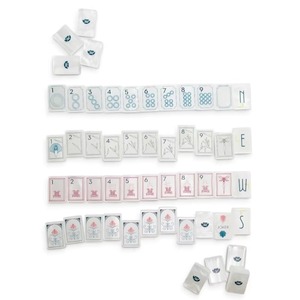 Ensemble de <span class=keywords><strong>Mahjong</strong></span> américain de luxe en nacre, 160 tuiles, peint à la main en acrylique et design élégant de la maison de <span class=keywords><strong>Mahjong</strong></span> - Product Image 3
