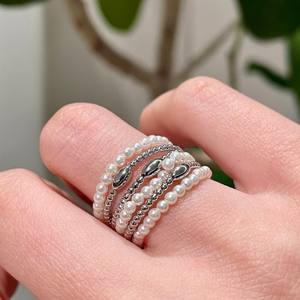 Collier de perles superposées, perles d'imitation, alliage plaqué or, bijoux tendance unisexe, mode 2025 - Product Image 3