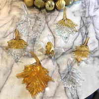 Lustre en cristal PM personnalisé pour villa, suspension créative en verre feuille d'or, longue et carrée, à économie d'énergie