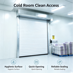 <span class=keywords><strong>Porte</strong></span> rapide à enroulement pour entrepôt frigorifique, avec <span class=keywords><strong>rideau</strong></span> en PVC double couche rembourré de mousse et rails chauffants - Product Image 5