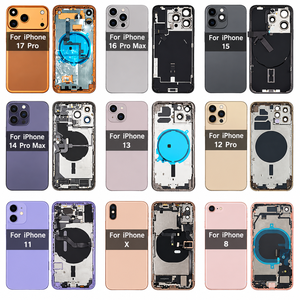 Pour Remplacement du Boîtier Arrière, Verre, Barre de Commande, Tiroir SIM, Boutons Latéraux, Lentille de Caméra pour XR XS 11 12 13 14 15 16 17 Pro Max Arrière - Product Image 1