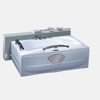 Baignoire spa confortable personnalisée directe d'usine avec jets de massage latéraux en verre bain bains à remous simples pour adultes