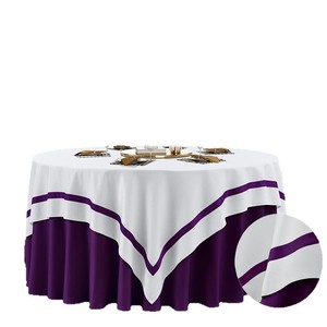 Solid Color Large Satin Tablecloth for Hotels and Restaurants Banquet <strong>Table</strong> <strong>Cloth</strong> with Double <strong>Table</strong> Skirt - Product Image 6