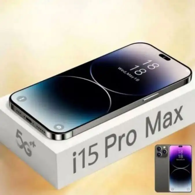 I15 प्रो मैक्स ओरिजिनल स्मार्टफोन 16GB+512GB फोन15 10-कोर लेट सेलफोन अनलॉक डुअल सिम ब्रांड नया फोन