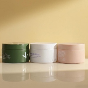 Empty 200g 200ml Custom logo Color Glass Jar Wide Mouth 6oz Skin Care Glass Face Body Cosmetics Cream Glass Jars with Lids - Product Image 1