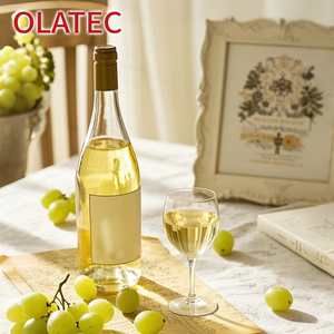 Bouteille en verre givré de luxe personnalisée OLATEC pour Baijiu et bouteille de vin clair haut de gamme pour vin blanc - Product Image 1