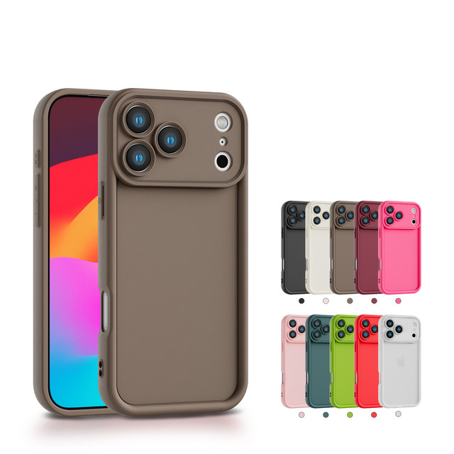Fashion Slim Soft Silicone Full Lens Protection Phone Case for iPhone 17 16 15 14 13 12 Pro Max