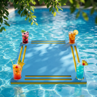 Table de Mahjong Flottante Portable Moderne en EVA Étanche, Plateau de Jeu Aquatique en Mousse Durable pour Piscine, Jardin, Lac, Mahjong, Poker