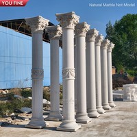 Colonnes corinthiennes classiques en marbre YOUFINE, piliers architecturaux décoratifs pour la décoration paysagère de villas