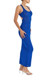 Verano Mujer Vestido Suéter Vestido Algodón Punto Moda Mini Suéter Vestido para Mujer - Product Image 3