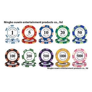 Jetons de poker professionnels en argile lestés, en gros d'usine, pour jeux de casino et de Baccarat - Product Image 5