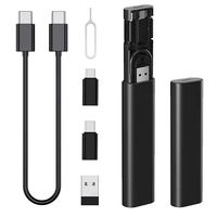 Cargador de Viaje Multifuncional de 60W con Conectores iPhone/Micro USB/Tipo C, Cable de Carga Rápida y Transferencia de Datos para Teléfono Móvil, Caja de Regalo