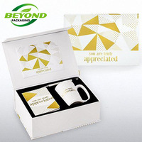 Boîtes cadeaux d'emballage de tasses en céramique de pot de bougie en papier rigide de luxe personnalisées boîte vide avec la base d'insertion et le couvercle parfumé