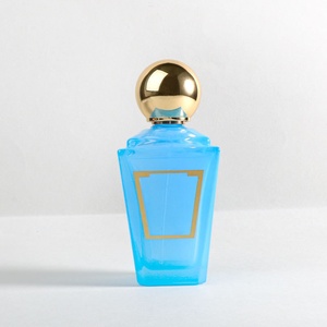 Bán Buôn Tùy Chỉnh 100Ml Thủy Tinh Nước Hoa <span class=keywords><strong>Atomizer</strong></span> Chai Rõ Ràng Màu Đỏ Màu Xanh Với Vàng Cap & Fine Mist Bơm Phun Kem Bao Bì - Product Image 4