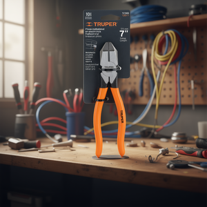 Pince à anneaux de retenue professionnelle Truper T201-7 de 7 pouces en acier au carbone avec poignée en PVC orange, mâchoires biseautées dentelées, multifonctionnelle - Product Image 2