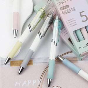 <b>Press</b> <b>Button</b> Pen 0.5mm Ballpoint Student Exam Writing Tool Plastic Shell Bullet Tip - Product Image 1