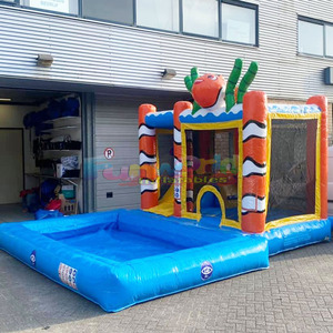 Thương mại cấp giá rẻ Inflatable thư bị trả lại Nhà trượt nước Chateau gonflable Inflatable Clown cá lâu đài <span class=keywords><strong>bouncy</strong></span> với hồ bơi - Product Image 3