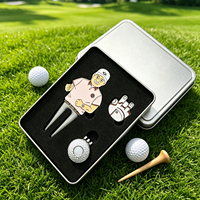 Fabricant OEM : Coffret cadeau de golf élégant, marqueur de balle plaqué or rose, outil de réparation de divots de golf, jetons de poker européens