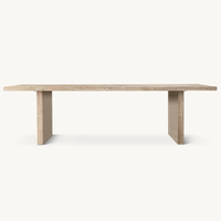 Meubles de salle à manger en bois massif de luxe classique Table de conférence Villa hôtel peut être personnalisé