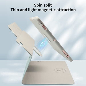 Funda de Cuero PU con Carga Inalámbrica Portátil YUFINO, Máx. 22.5W, 1000mAh, para Tablet <span class=keywords><strong>iPad</strong></span> 10.2'' 10.5'', Multifuncional, para Teléfono y Reloj - Product Image 4