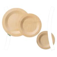 Assiettes à dîner jetables écologiques personnalisées Vaisselle en bois biodégradable pour hôtels et fêtes