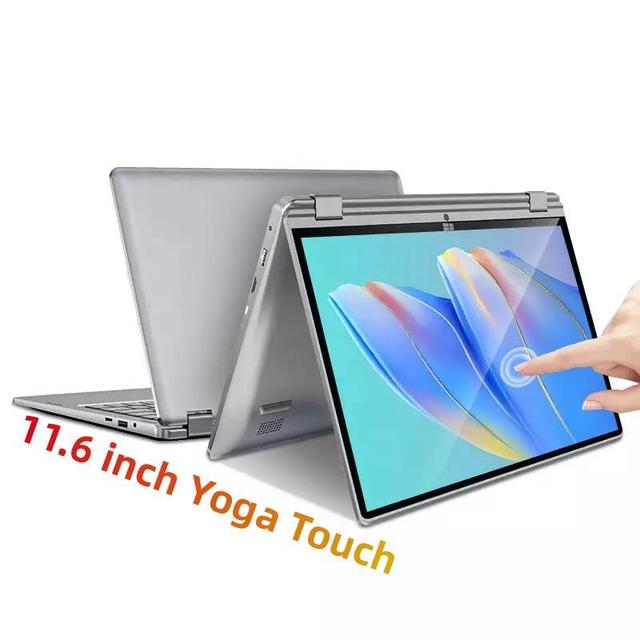 11.6 Inch Laptop 360 Rotating Touch Screen 6GB Memory 128GB SSD FHD IPS Display Quad Core N4020 Thin and Light Weight