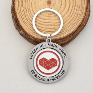 360 độ xoay vòng trái tim <span class=keywords><strong>keychain</strong></span> sáng tạo quay hai mặt kim loại men <span class=keywords><strong>Keychain</strong></span> - Product Image 3