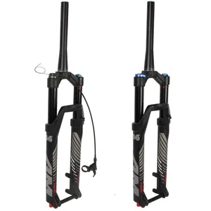 Sepeda MTB 140Mm Crown/Remote Lockout Garpu Suspensi 26/27 5/29 Meruncing Steerer Garpu Sepeda