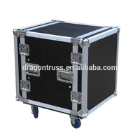Flight case LED Dragonstage Par 64 en aluminium 6061-T1 et contreplaqué, certifié TUV, couleur argent/noir personnalisable, taille personnalisable pour