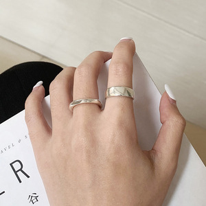 S925 Sterling <b>Silver</b> Geometric <b>Ring</b> For Women Everyday Wear Simple Fashionable Design - Product Image 1