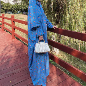 <span class=keywords><strong>Tenue</strong></span> <span class=keywords><strong>de</strong></span> <span class=keywords><strong>prière</strong></span> <span class=keywords><strong>musulmane</strong></span> pour femmes, ensemble khimar abaya imprimé, robe <span class=keywords><strong>de</strong></span> <span class=keywords><strong>prière</strong></span> islamique modeste, robe à manches longues, entièrement couvrante - Product Image 2