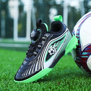 Chaussures de football pour <span class=keywords><strong>enfants</strong></span>, boucle rotative, antidérapantes, chaussures de football en gazon artificiel, TF, courtes, souples, respirantes, entraînement en plein air, automne, été - Product Image 4