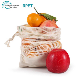 Nouvelle mode Logo personnalisé coton organisateur de courses réutilisable pliable maille sac à linge fermeture à glissière PP matériel sac fourre-tout - Product Image 2