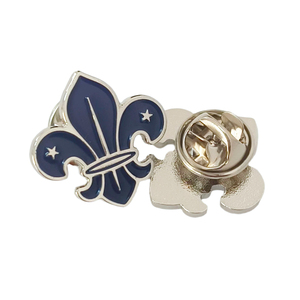 Pin de Esmalte Metálico con Diseño de Flor de Lis, Insignia de <span class=keywords><strong>Scouts</strong></span>, Distintivo de Mérito, Broche Floral, Pin Personalizado para Uniforme, para Camping - Product Image 4