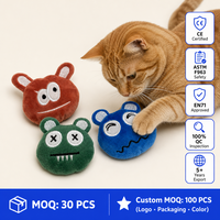 Jouet pour chat en peluche amusant, monstre, à la catnip, pour chaton, à mâcher, apaisant, anti-ennui, interactif, 3 designs, 10g, fournitures