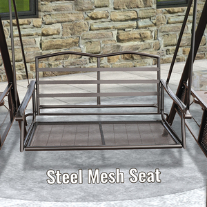 Hiện Đại 2-Người Sang Trọng Ngoài Trời Patio Hiên Đu Với Có Thể Điều Chỉnh PVC Tán Cho Ban Công Sân Vườn Kim Loại Sân Võng - Product Image 5