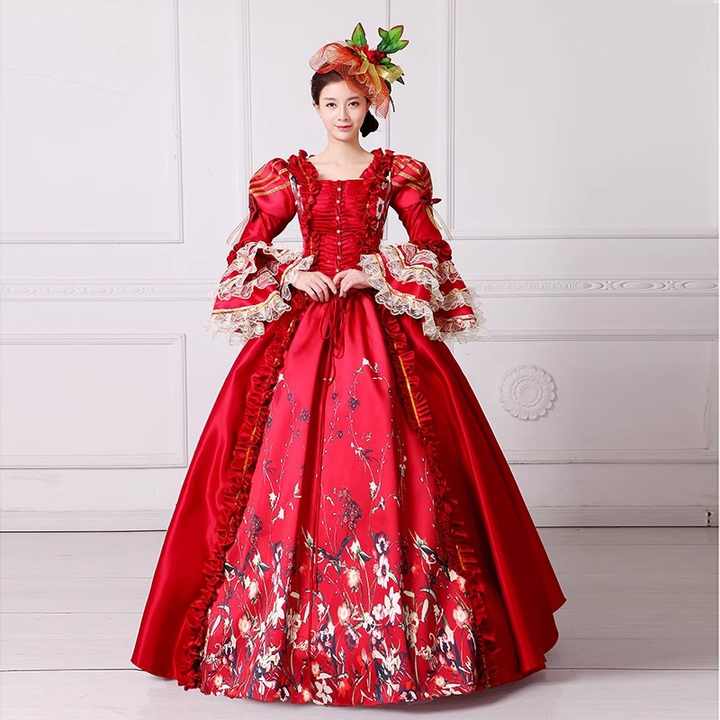 empire waist medieval dress Qqwz525 18th Century Women High Horn Sleeve Princess Lace Patchwork Satin Queen Renaissance Costume october2024 Women's Short Sleeve Denim Color:Black Photography by Robert Webb Puff sleeve