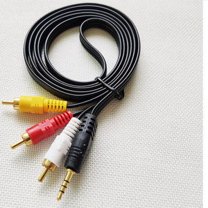 Cable adaptador de audio y video de 3.5mm a 3 RCA para conexión de decodificador. - Product Image 3