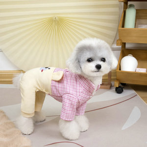 Moda Primavera Verano Ropa para perros y gatos Oso de dibujos animados Perro pequeño Mascota Pantalones con correa para cuatro patas - Product Image 4