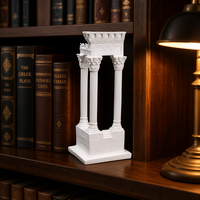 Columnas de Templo Romano Antiguo, Escultura de Resina, Modelo en Miniatura de Arquitectura Blanca, Decoración para el Hogar, Oficina, Coleccionable, Regalo, Arte