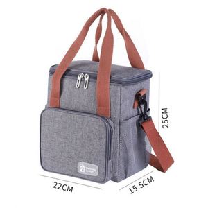 Sac isotherme portable pour pique-nique en plein air, sac à lunch thermique en aluminium anti-fuite - Product Image 6