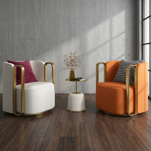 Sillón Moderno Minimalista para Sala de Estar, Muebles de Hotel, Sillón Giratorio de Lujo de una Plaza, Silla de Descanso - Product Image 1
