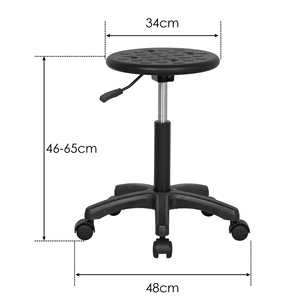 Chaise de laboratoire professionnelle pour étudiants, tabouret d'ordinateur, idéal pour la biologie, la physique, la chimie, les hôpitaux, les salles blanches, les ateliers scientifiques et industriels - Product Image 3